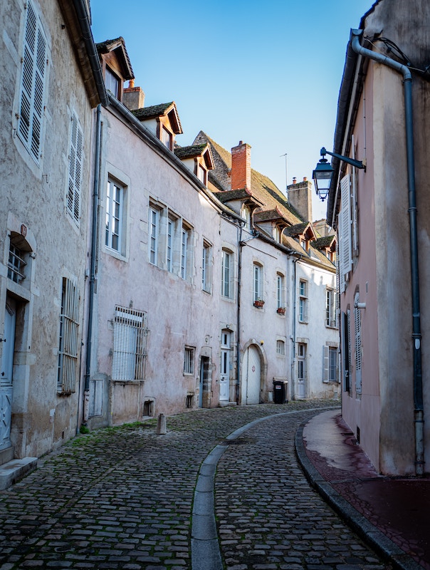 A photo of a small street in Beaune, France