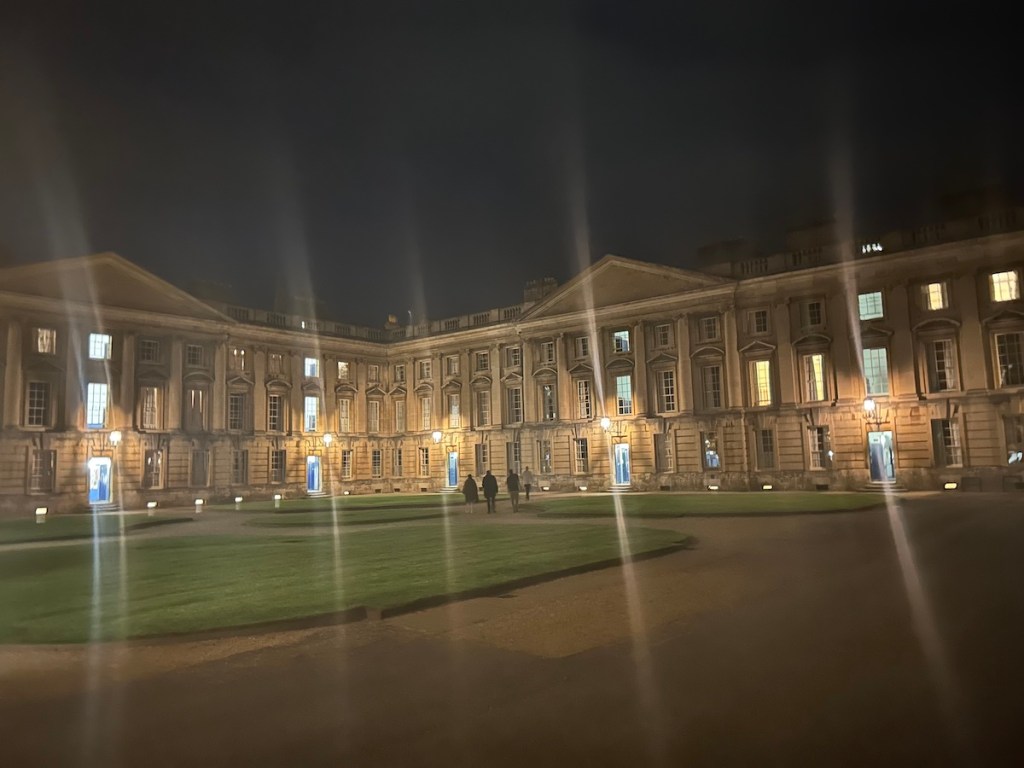 Christ Church building at night
